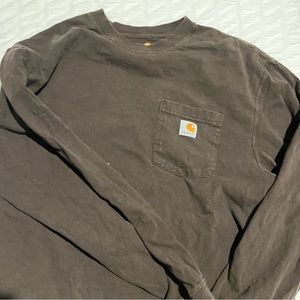 carhartt brown long sleeve top